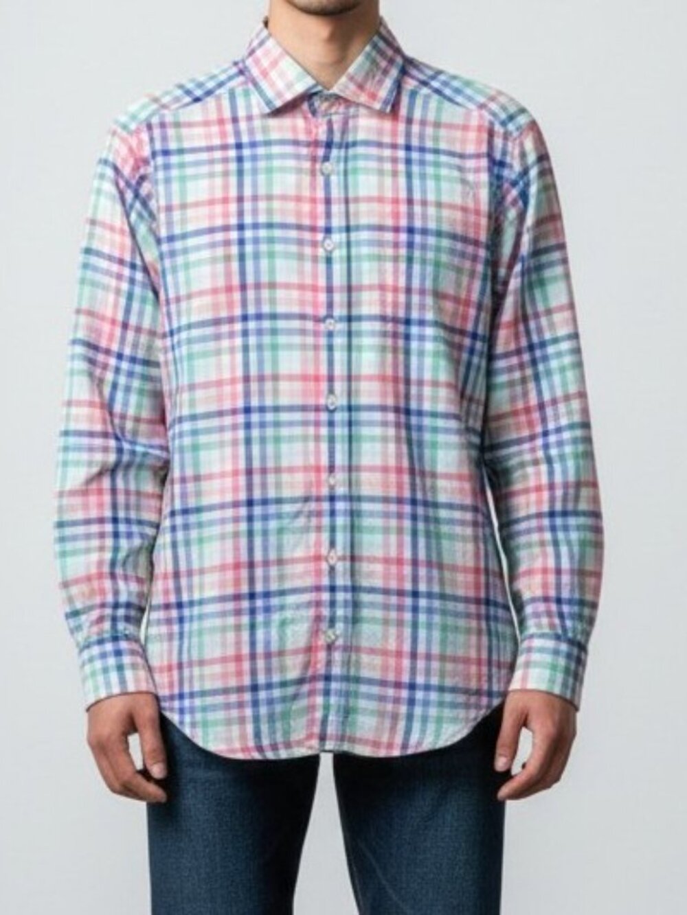 Vineyard Vines Cooper Plaid Long Sleeve Button Up Cotton Shirt